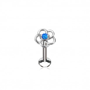 Piercing do brady kytička modrý opál