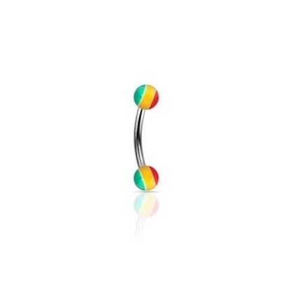 Piercing do obočí - RASTA