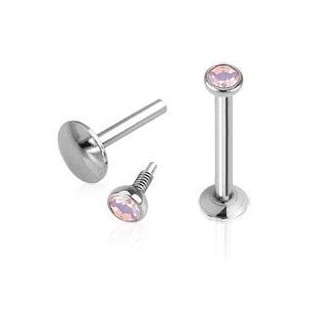 Piercing do brady - labreta, opalit růžový