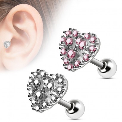 Cartilage piercing do ucha srdíčko