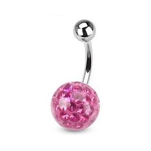 Piercing do pupíku s kamínky Crystals From Swarovski® ROSE