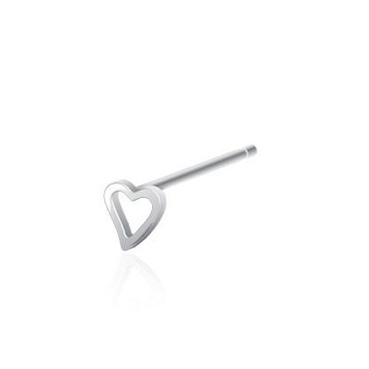 Stříbrný piercing do nosu srdíčko