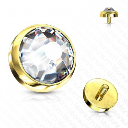 Zelený microdermal piercing - ozdobná část 5 mm