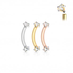 Piercing do obočí hvězdičky, 1,2 x 8 mm