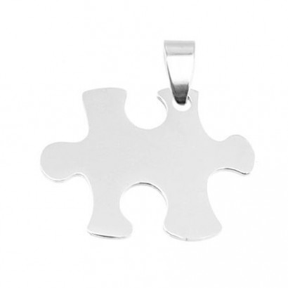Ocelový přívěsek - destička puzzle pravé