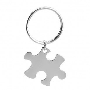 Ocelový přívěsek na klíče - puzzle