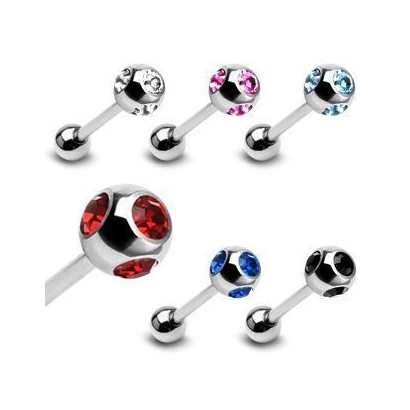 Piercing do jazyka (čirá, 1,6 x 16 mm)