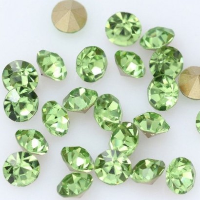 Skleněný šaton SS12 - 3,2 mm, 10ks/bal., Peridot