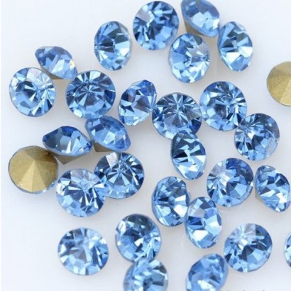 Skleněný šaton SS12 - 3,2 mm, 10ks/bal., Light Sapphire