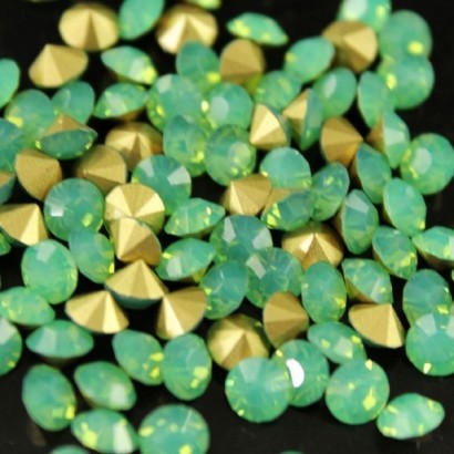 Skleněný šaton SS12 - 3,2 mm, 10ks/bal., Green Opal