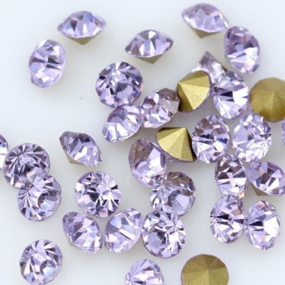 Skleněný šaton SS12 - 3,2 mm, 10ks/bal., Violet