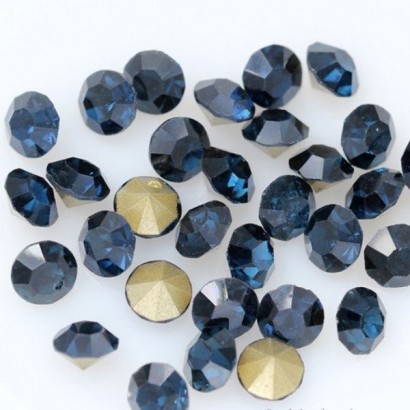 Skleněný šaton SS12 - 3,2 mm, 10ks/bal., Montana Blue