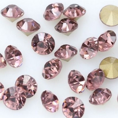 Skleněný šaton SS16 - 4 mm, 10ks/bal., Light Amethyst