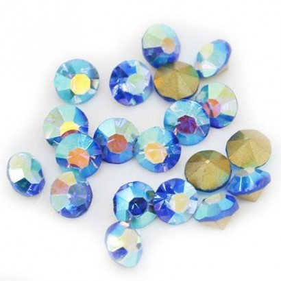 Skleněný šaton SS16 - 4 mm, 10ks/bal., AB Sapphire