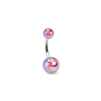 Piercing do pupíku - oko (růžová)