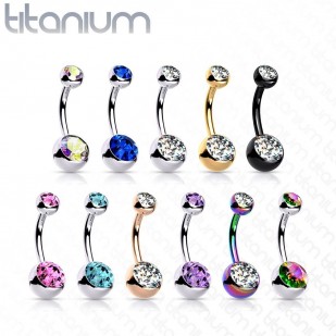 Piercing do pupíku vnitřní závit TITAN, 1,6 x 12 mm