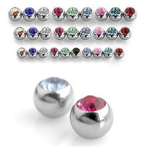 Náhradní kulička chirurgická ocel se zirkonem 1,6 x 6 mm
