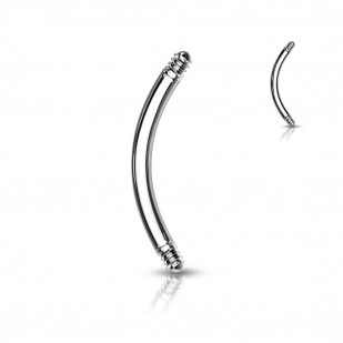 Piercing - náhradní tyčka zahnutá, závit 1,6 mm