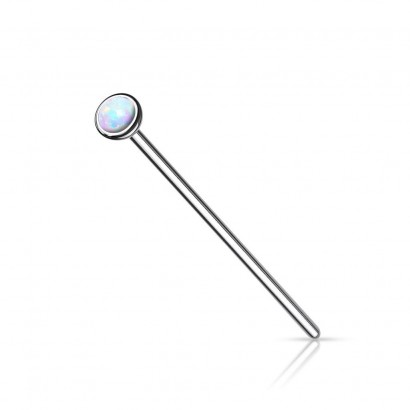 Variabilní piercing do nosu, opál 3 mm (bílá)