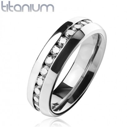 TT1042 Dámský prsten titan, šíře 6 mm (57)