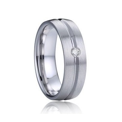 AN1033 Dámský snubní prsten s diamantem stříbro, AG 925/1000 vel. 54 (6,00 g)