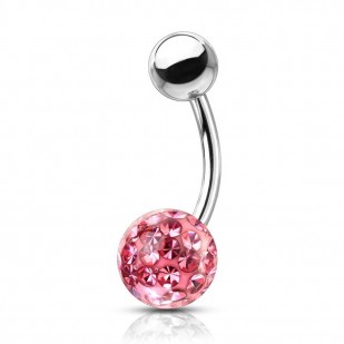 Piercing do pupíku s kamínky Crystals From Swarovski® kulička 8mm