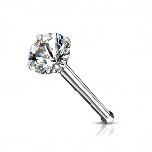 Piercing do nosu - čirý zirkon