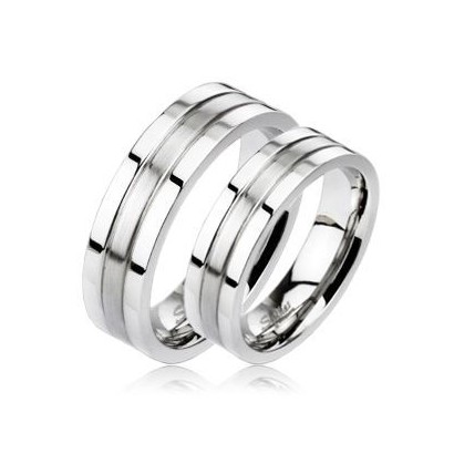 OPR1406 Snubní prsteny ocel - pár 6 mm