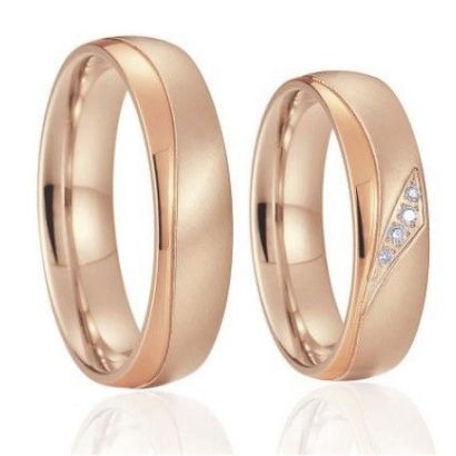 Snubní prsteny chirurgická ocel rosegold