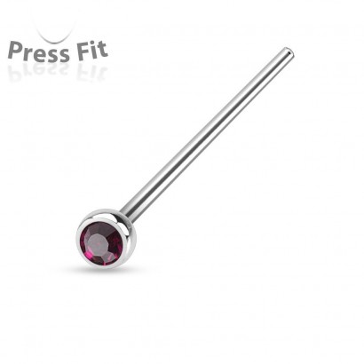 Variabilní piercing do nosu (fialová)