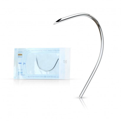 Sterilní zahnutá jehla na aplikaci piercingu (1,2 mm)