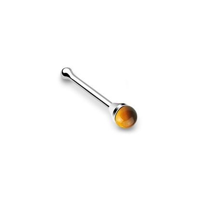 Stříbrný piercing do nosu (tygří oko)