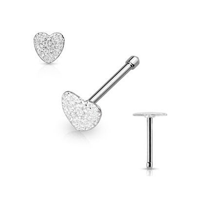 Piercing do nosu - srdíčko