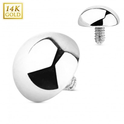 Zlatý piercing - dermál půlkulička 5 mm, Au 585/1000