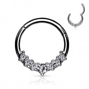 Ocelový piercing do nosu - tragus / helix / septum