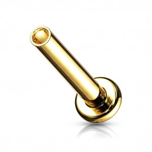 Zlacená náhradní labreta vnitřní závit 1,2 mm