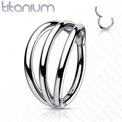 Segment trojitý kruh - helix / cartilage / tragus piercing TITAN (1,2 x 8 mm)