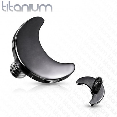 Ozdoba k dermálu TITAN, závit 1,6 mm (černá)