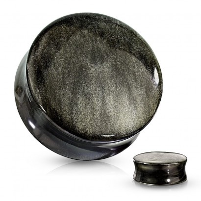 Plug do ucha - zlatý obsidián (22 mm)